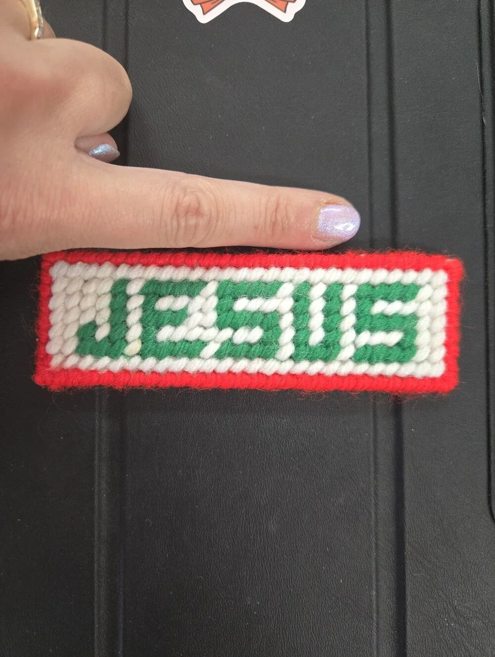 Vintage Handmade  'JESUS' Stick-on